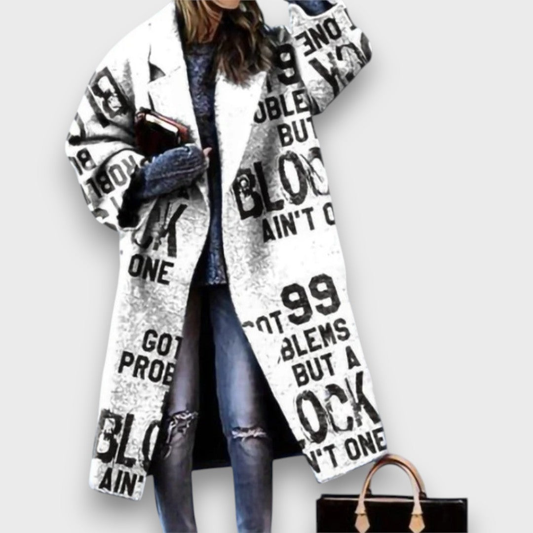 Fioren – Długi płaszcz w stylu oversize