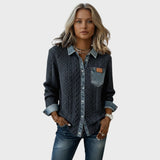 Mia | Sweter pleciony z denimu
